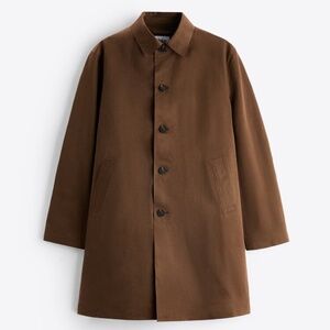 NWT Zara Men's Technical Trench Coat, Size M